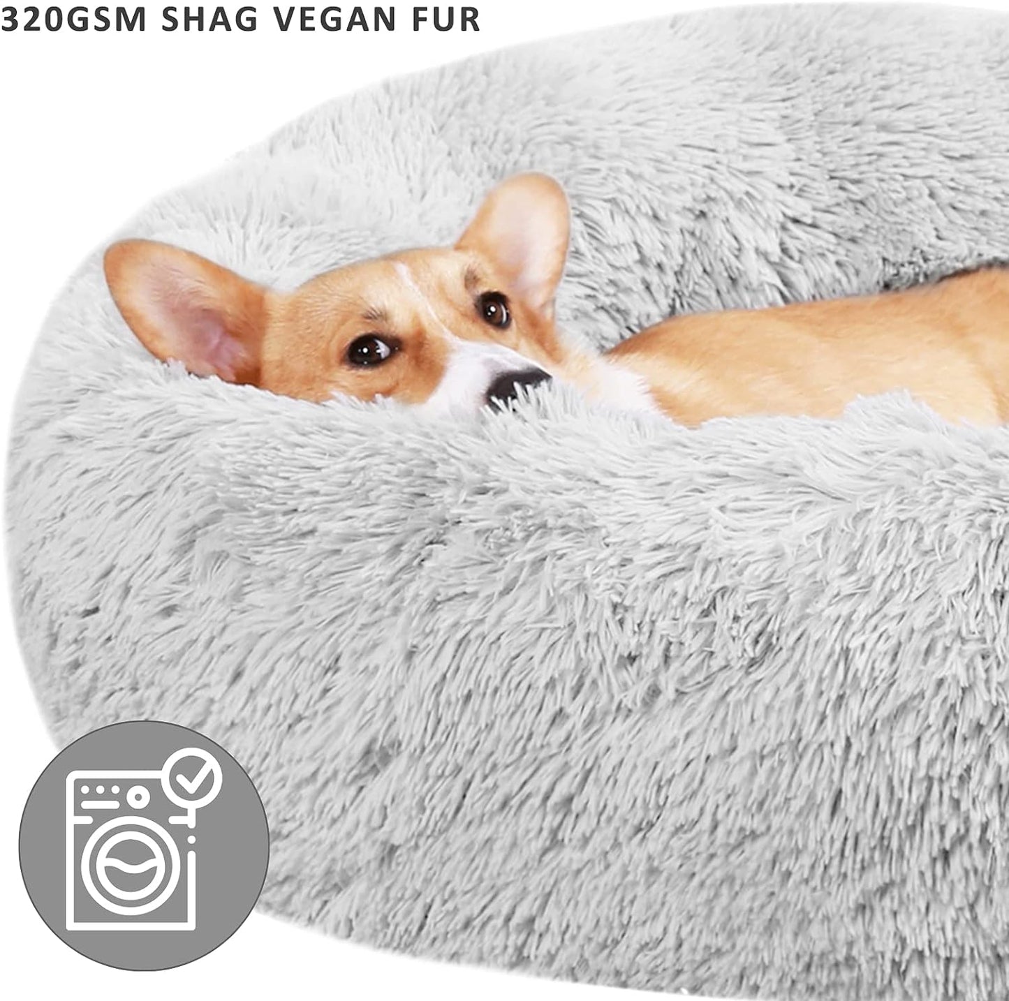 Calming Dog Beds Large Dogs, Anxiety Dog Beds Medium Dogs, 24''