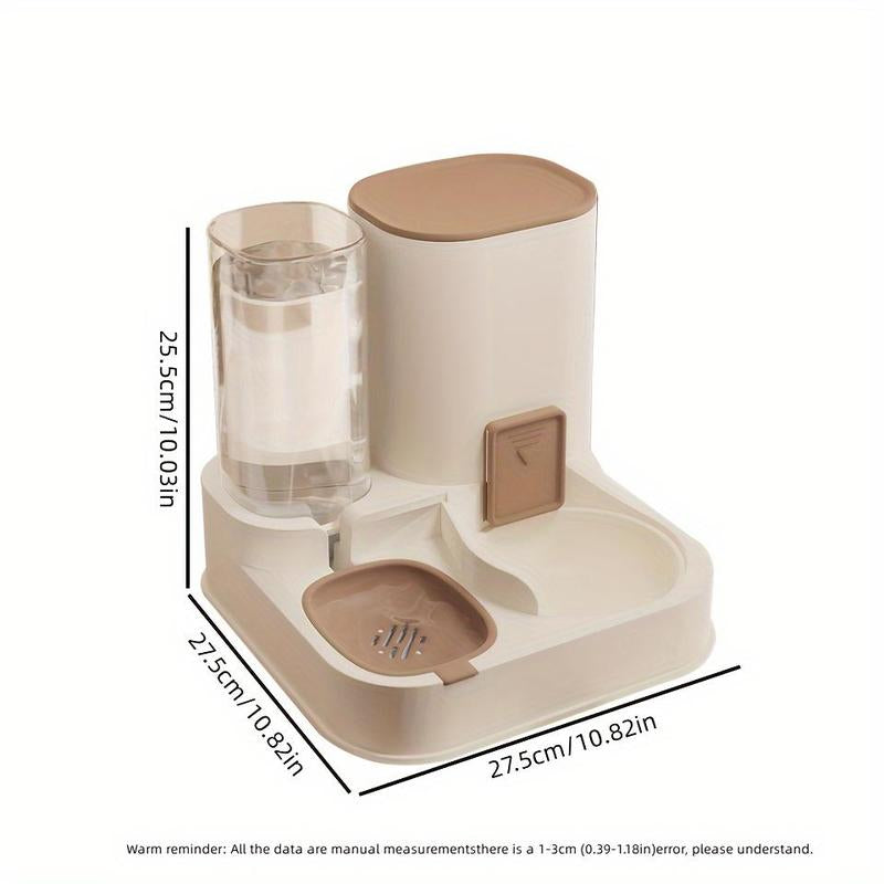 Gift for Pets, Pet Food Dispenser & Water Dispenser, 2 in 1 Pets Automatic Feeder, Large Capacity Pet Feeding Dispensers for Dog & Cat, Christmas Gift