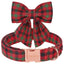 Unique Style Paws Christmas Dog Collar with Bow Tie for Small Medium Large Dogs as Autumn Winter Gifts