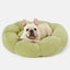 Lesure Calming Flower Bed - Flower Donut round Fluffy Puppy Bed in Plush Teddy Sherpa, Non-Slip Cute Flower Beds for Indoor, Machine Washable Dog Furniture Pet Supplies