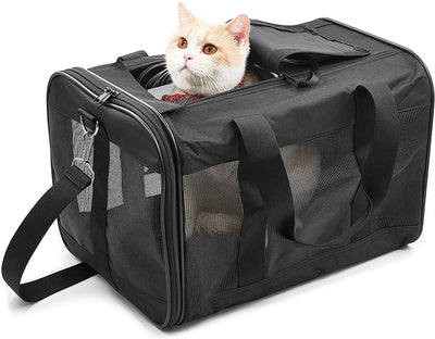 Scratchme Pet Travel Carrier Soft Sided Portable Bag for Cats, Small Dogs, Kittens or Puppies, Collapsible, Durable, Airline Approved, Carry Your Pet with You Safely and Comfortably (M)