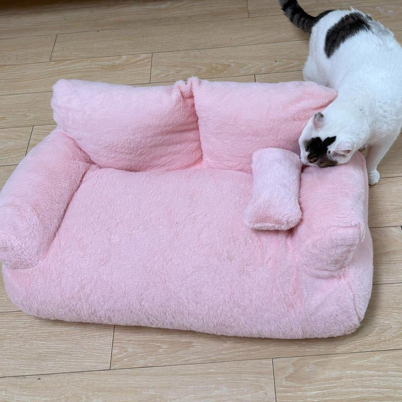 Pet Supplies Washable and Prevents Cats from Catching a Cold Flannel Warm Cat Sofa Pet Kennel Pet Furniture Pet and Small Dog Fluffy Cloud Bed Kitten Condo Dog Bed Dog Beds