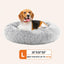 Pettrove Calming Dog Bed for Dogs and Cats, Washable Small Pet Bed, Anti-Slip round Fluffy Plush Faux Fur