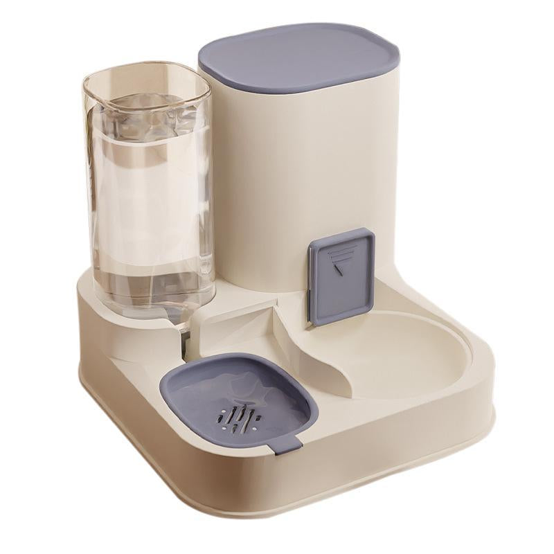 Gift for Pets, Pet Food Dispenser & Water Dispenser, 2 in 1 Pets Automatic Feeder, Large Capacity Pet Feeding Dispensers for Dog & Cat, Christmas Gift