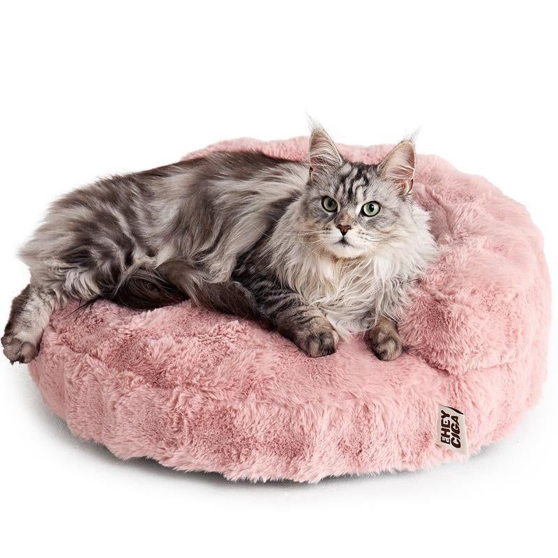 EHEYCIGA Dog Bed and Cat Couch – Fluffy Faux Rabbit Fur Pet Sofa for Dogs and Cats, Washable Removable Cover, Waterproof and Non-Slip,