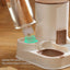 Gift for Pets, Pet Food Dispenser & Water Dispenser, 2 in 1 Pets Automatic Feeder, Large Capacity Pet Feeding Dispensers for Dog & Cat, Christmas Gift