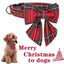 Unique Style Paws Christmas Dog Collar with Bow Tie for Small Medium Large Dogs as Autumn Winter Gifts