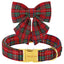 Unique Style Paws Christmas Dog Collar with Bow Tie for Small Medium Large Dogs as Autumn Winter Gifts
