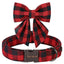 Unique Style Paws Christmas Dog Collar with Bow Tie for Small Medium Large Dogs as Autumn Winter Gifts