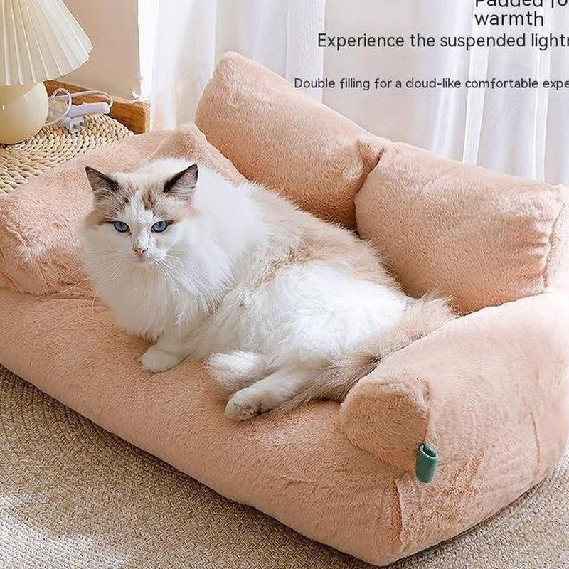 Pet Supplies Washable and Prevents Cats from Catching a Cold Flannel Warm Cat Sofa Pet Kennel Pet Furniture Pet and Small Dog Fluffy Cloud Bed Kitten Condo Dog Bed Dog Beds