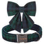 Unique Style Paws Christmas Dog Collar with Bow Tie for Small Medium Large Dogs as Autumn Winter Gifts