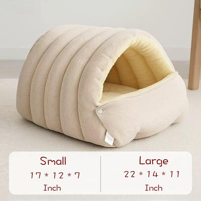 Cozy Pet Bed - Removable & Washable Winter Closed-Off Soft Cotton Cozy Cave House Warm Foldable Nest for Indoor Cats & Small Dogs Comfot Plush Snuggle Hut for Pet Tiktokshopblackfriday Tiktokshopcybermonday