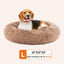 Pettrove Calming Dog Bed for Dogs and Cats, Washable Small Pet Bed, Anti-Slip round Fluffy Plush Faux Fur