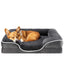 【Deal】Orthopedic Dog Bed for Large Size Dogs, Supportive Memory Foam Dog Sofa with Washable Removable Cover, Non-Slip Base, Waterproof Pet Couch Bed
